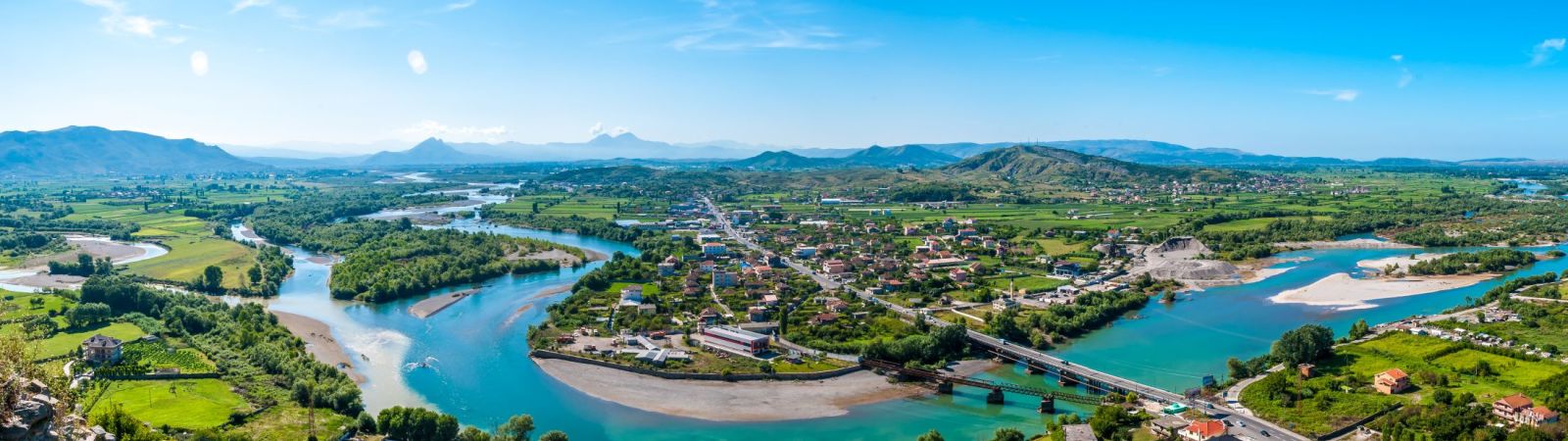panorama vanaf rozafa kasteel albanie